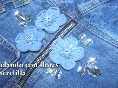 # DIY - Reciclando con flores de mezclilla o jeans # DIY - Recycling with denim flowers or jeans