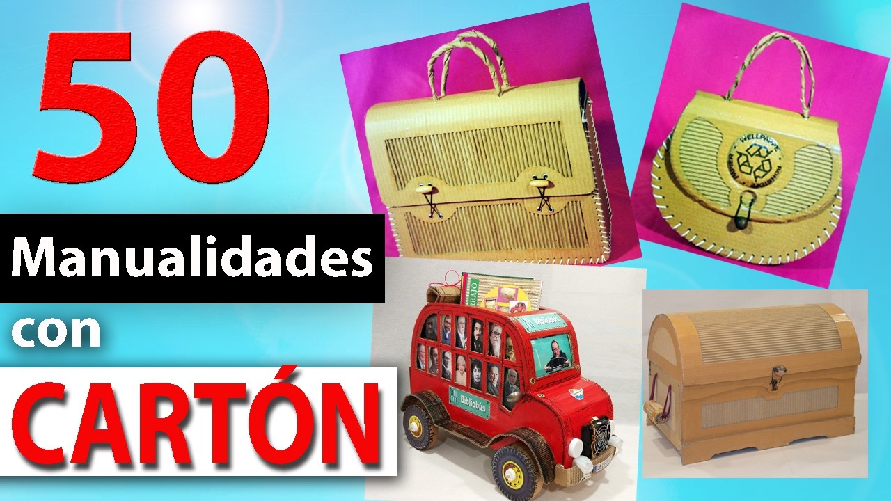 50 MANUALIDADES ORIGINALES HECHAS CON CARTÓN RECICLADO