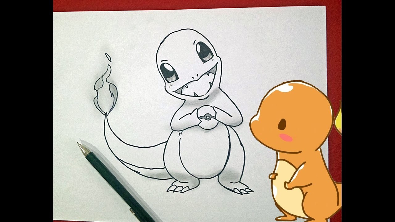 Como dibujar a charmander. how to draw charmander