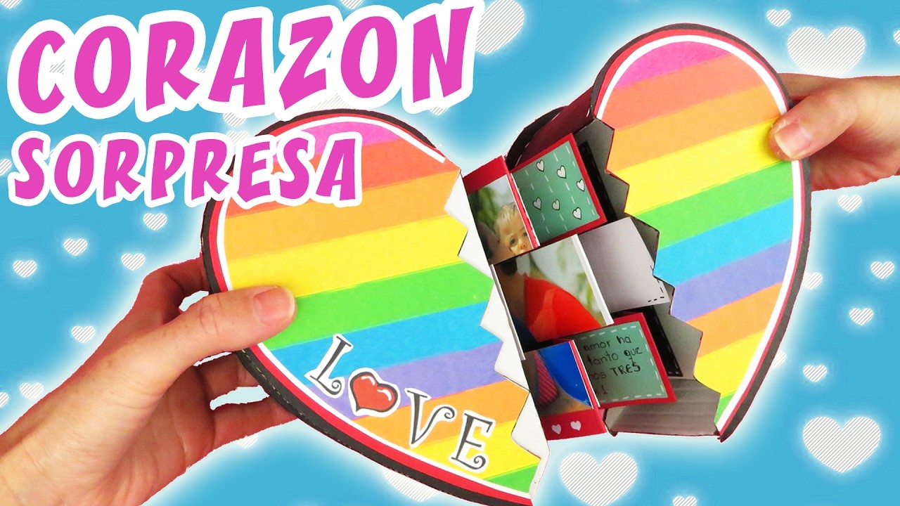 Tarjeta Corazon SORPRESA - SAN Valentin | Manualidades aPasos