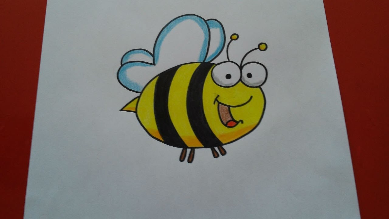 COMO DIBUJAR UNA ABEJA - HOW TO DRAW A BEE - COMO DESENHAR UMA ABELHA