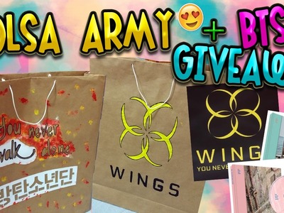 DIY KPOP: BOLSA  DECORADA + BTS GIVEAWAY