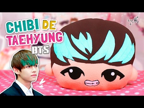 DIY KPOP ★ HAZ TU PELUCHE CHIBI DE V (Taehyung) - BTS ♡ DECORA TU HABITACIÓN (FÁCIL) l Fabbi Lee