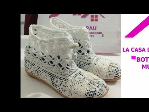 Zapatos tejidos, botas tejidas
