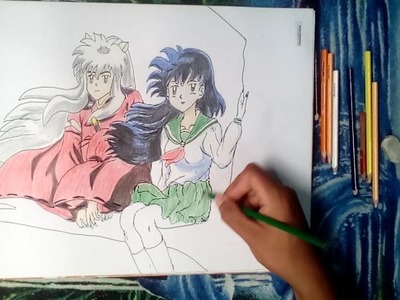 Dibujando a Inuyasha y Kagome- Dibujos con lápiz