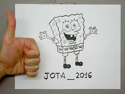 Dibujando a nuestro amigo BOB ESPONJA, dibujos animados.