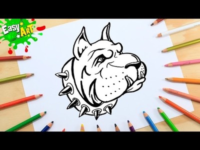 Dibujos│Cómo Dibujar un perro Boxer│How to draw dog Boxer