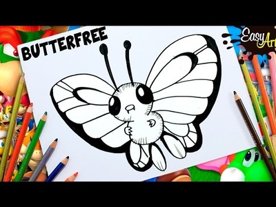 DIBUJOS POKEMON GO│Cómo Dibujar a Butterfree│How to draw  Butterfree