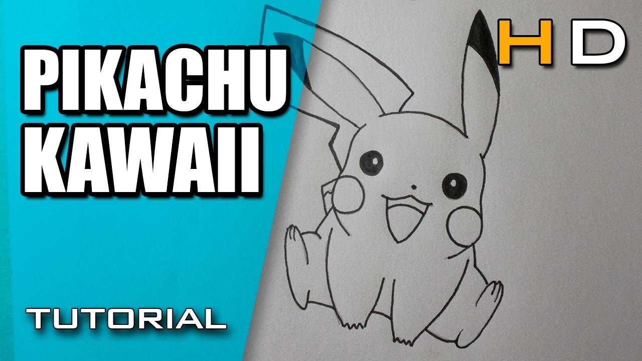 Cómo Dibujar a Pikachu Kawaii Paso a Paso Fácil - Dibujo de Pikachu Pokémon