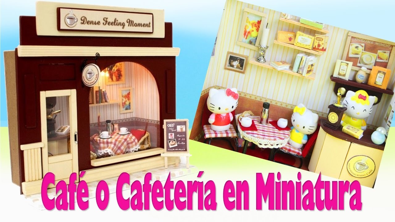 ????DIY Tutorial de Café o Cafetería en Miniatura Paso a Paso- 5 minutos - manualidadesconninos
