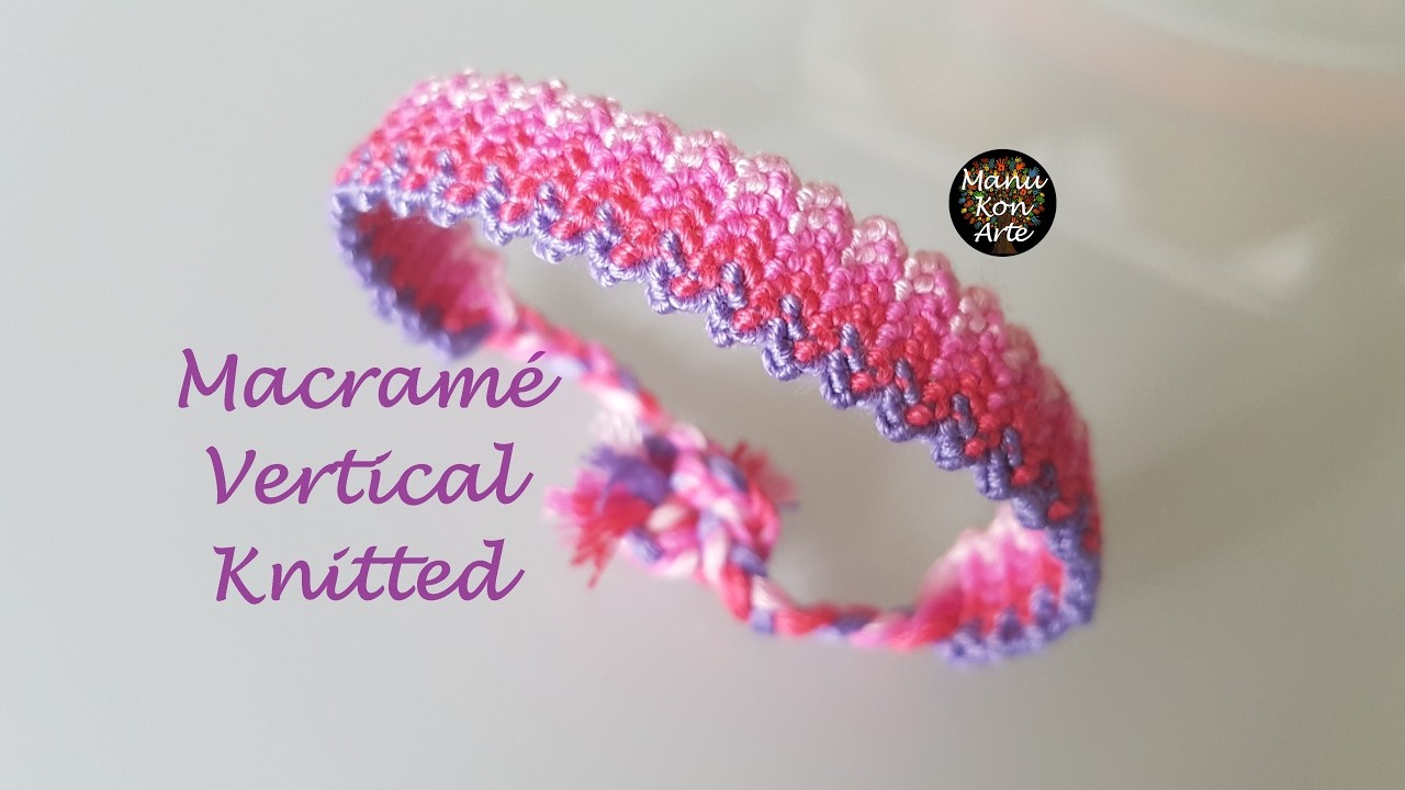 DIY Tutorial Macramé Vertical Knitted