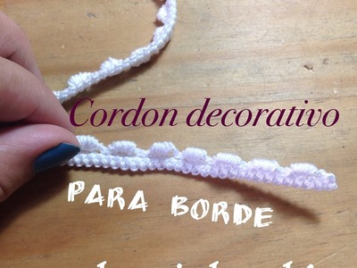 Cordón decorado para borde- Crochet irlandés