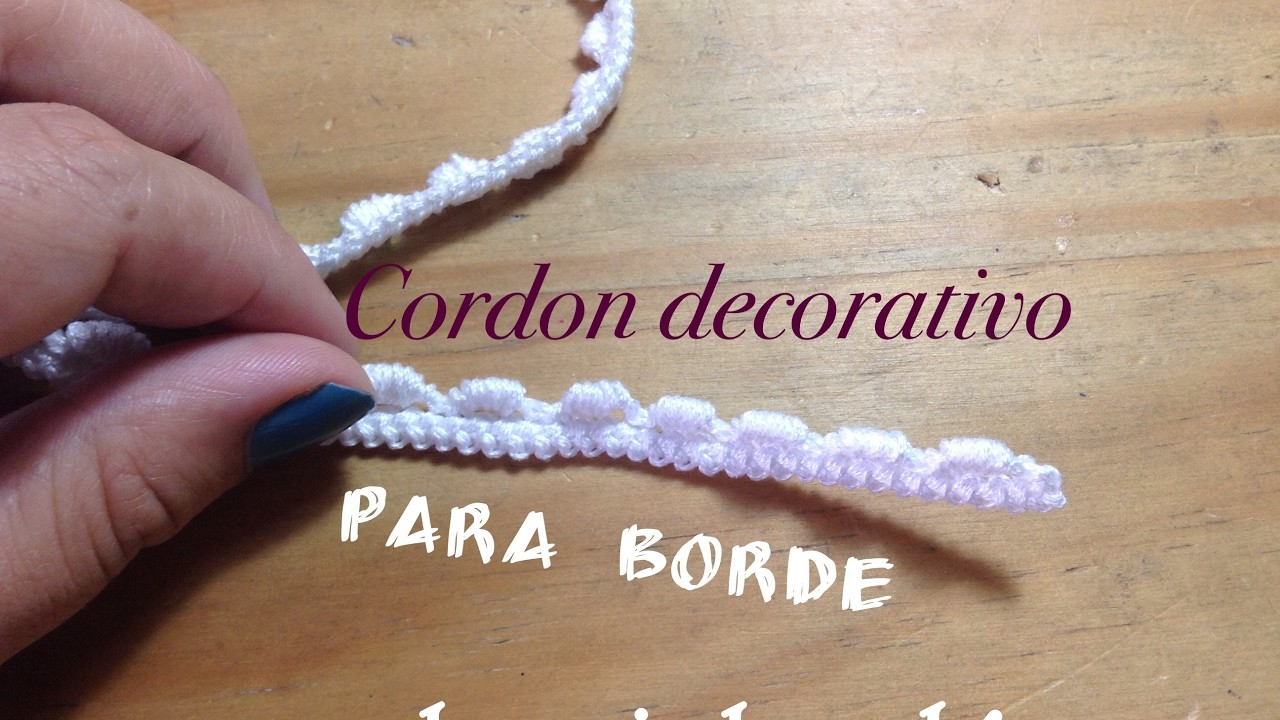 Cordón decorado para borde- Crochet irlandés