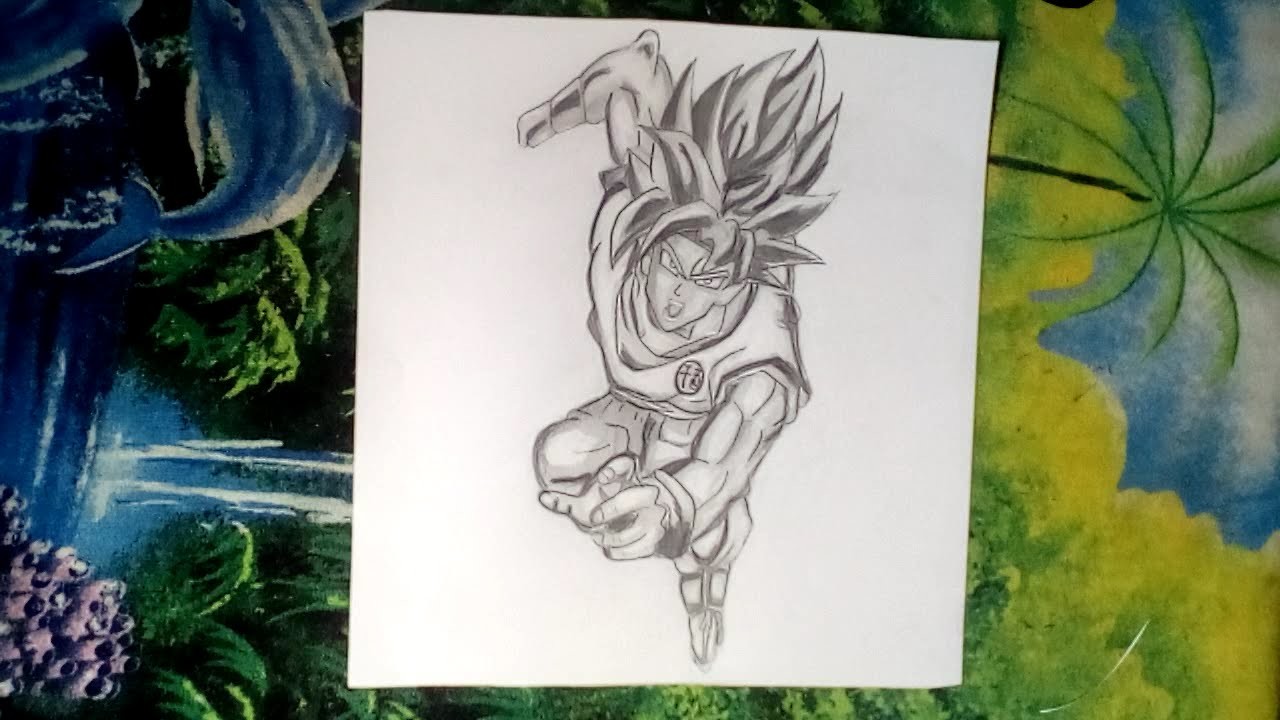 Dibujando a Goku - Dibujos con lápiz