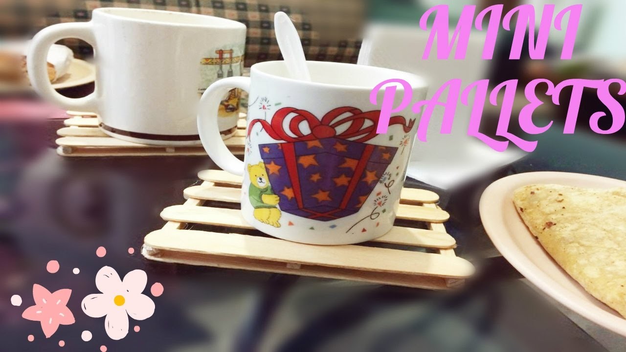 DIY FACILES  MINI PALLETS PARA TU TAZA O VASO SUPER CUTE !!