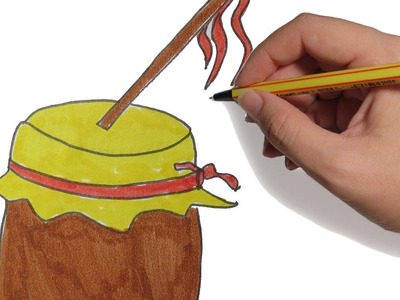 COMO DIBUJAR UNA ZAMBOMBA PARA NAVIDAD PASO A PASO FACIL: a lapiz y color para niños