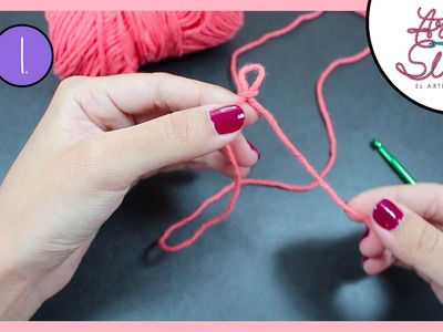 Crochet basics: Nudo corredizo. Slip knot