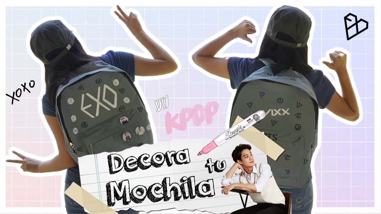 DIY K-POP : Decora tu mochila para el regreso a clases con EXO.SEVENTEEN.TWICE.VIXX.GOT7.BTS