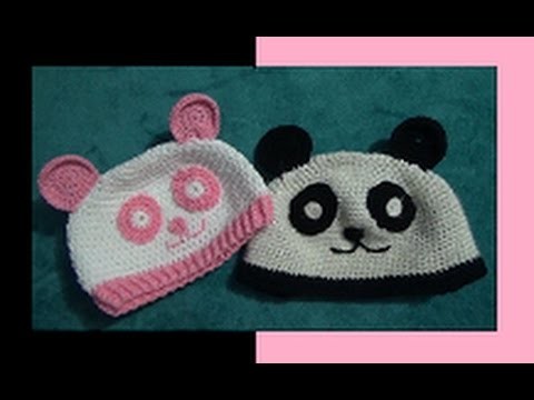 Gorro de Panda a Crochet