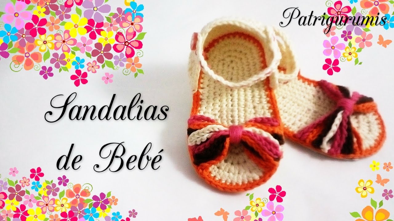 Sandalias para bebé de 0 a 3 meses!! Crochet