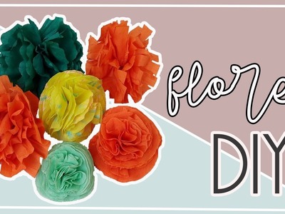 Como hacer flores de papel crepe faciles y bonitas. Manualidad para todas las edades