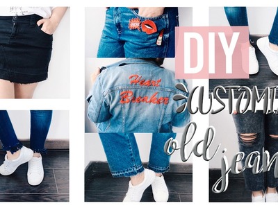 DIY personaliza tus jeans viejos ♡ | 6 Ways to customize denim | Nati Aristi