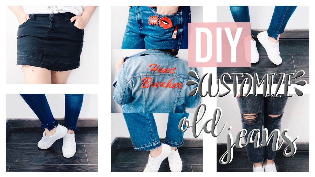 DIY personaliza tus jeans viejos ♡ | 6 Ways to customize denim | Nati Aristi