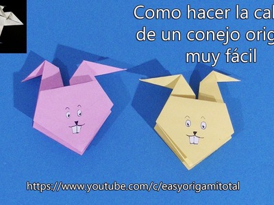 Como hacer la cabeza de un conejo origami muy facil how to make a simple origami rabbit head