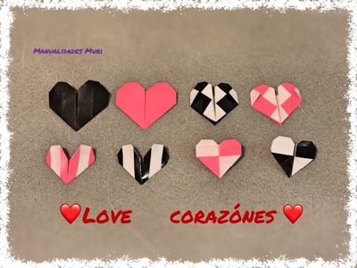 Especial San Valentin ♥ 4 tipos de Corazones Origami ♥