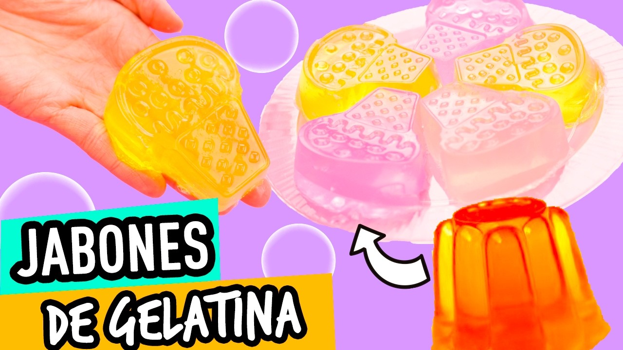 Jabones de Gelatina Caseros | Jabones Divertidos Receta fácil | Jelly Soap DIY - Cat & Beauty ❤