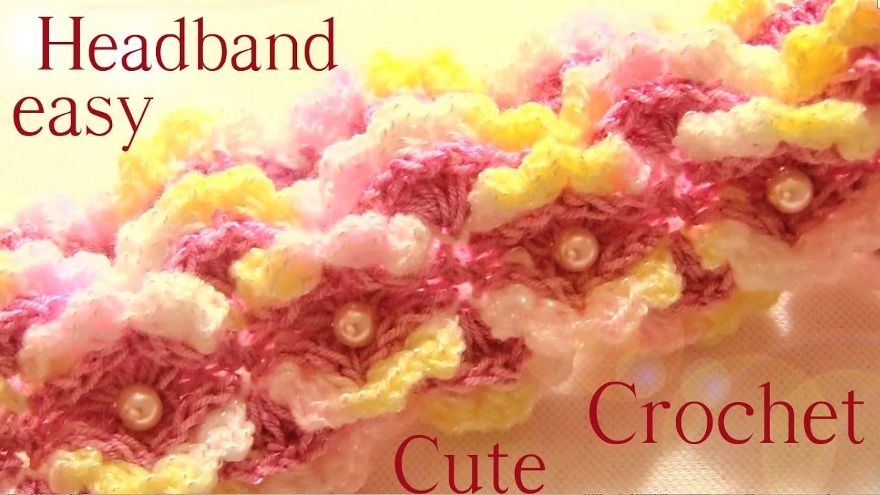 Como tejer diadema con Gancho Crochet en punto de flores en alto relieve