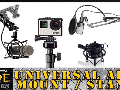 DIY: Construyendo soporte universal para micrófono u otros (Microphone Suspension Scissor Arm Stand)
