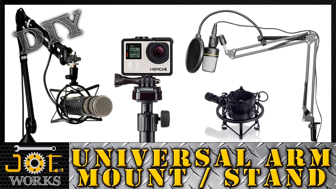 DIY: Construyendo soporte universal para micrófono u otros (Microphone Suspension Scissor Arm Stand)