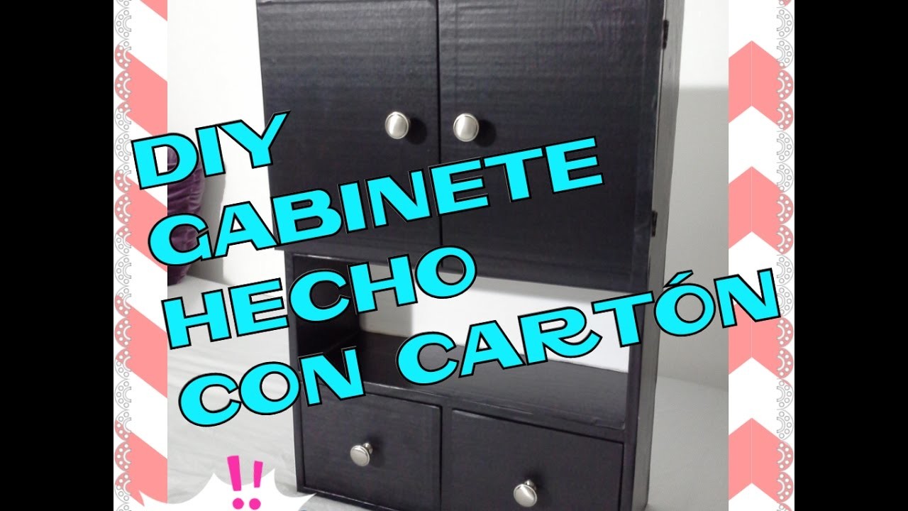 DIY Gabinete hecho con cartón♥ DIY cabinet made with cardboard