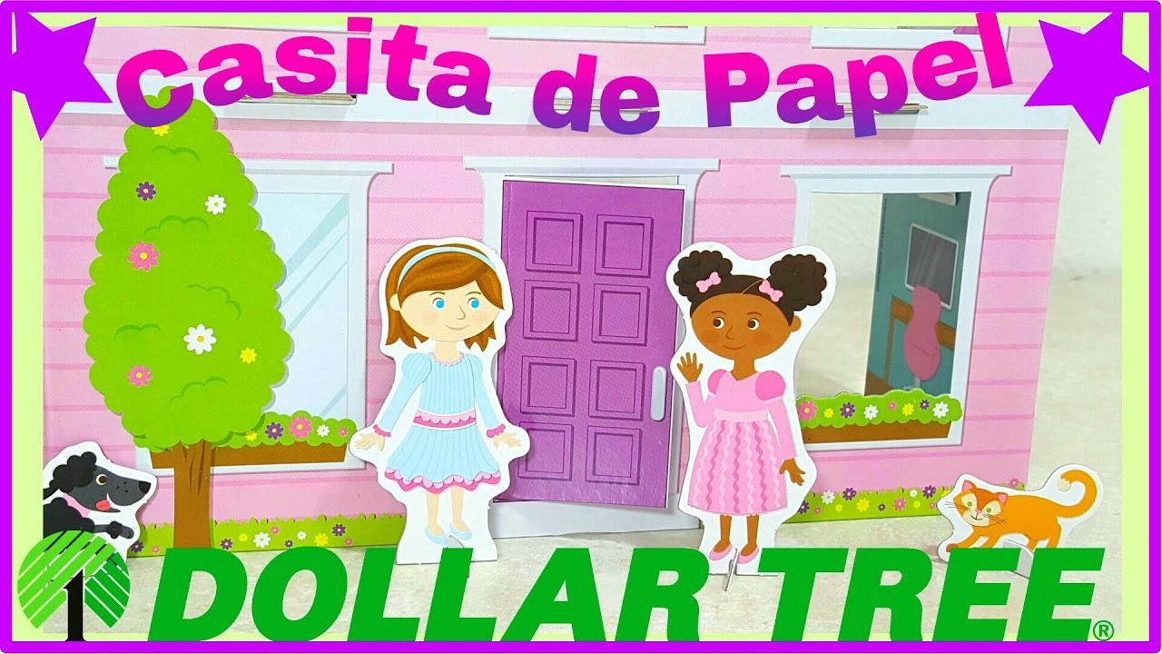 Dollar Tree Paper Doll House|Casa de Muñecas de Papel|Mi Casita Juguetes y Sorpresas