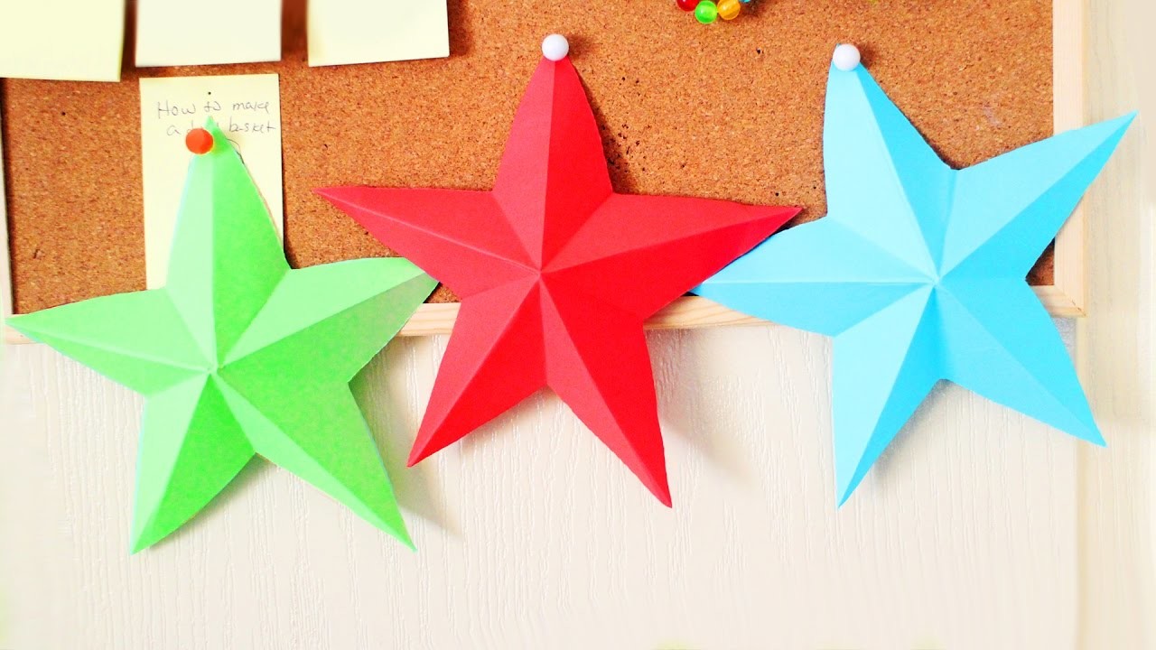 DIY 3D Estrella de Origami - Facilisimo - manualidadesconninos