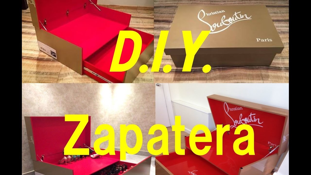 DIY Zapatera de Cartón Inspiración CHRISTIAN LOUBOUTIN. Manualidades.How to make giant a Shoebox