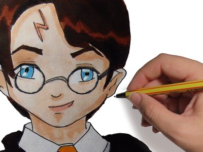 COMO DIBUJAR A HARRY POTTER EN ANIME: Aprende a dibujar manga facil