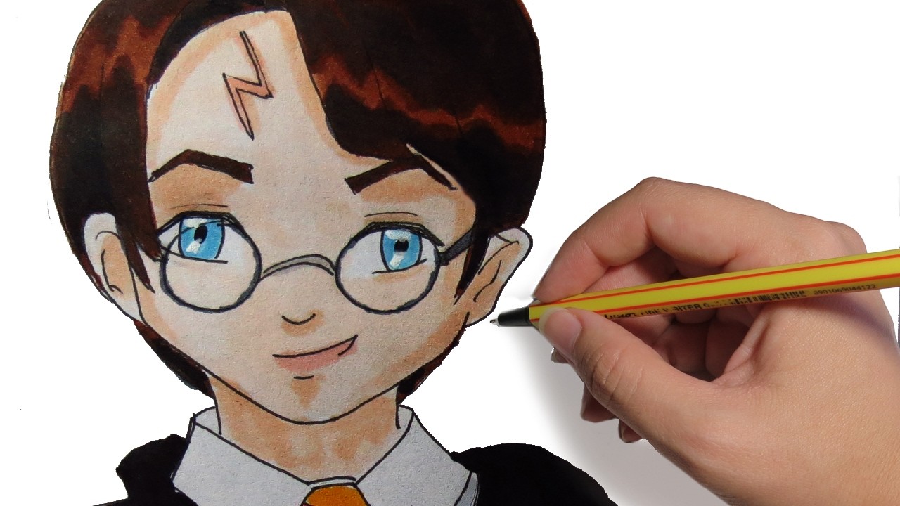 COMO DIBUJAR A HARRY POTTER EN ANIME: Aprende a dibujar manga facil