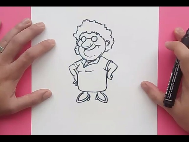 Como dibujar una mujer mayor paso a paso | How to draw an older woman