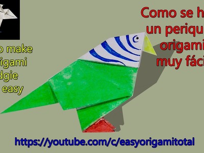 Como hacer un periquito origami muy facil how to make an origami budgie very easy