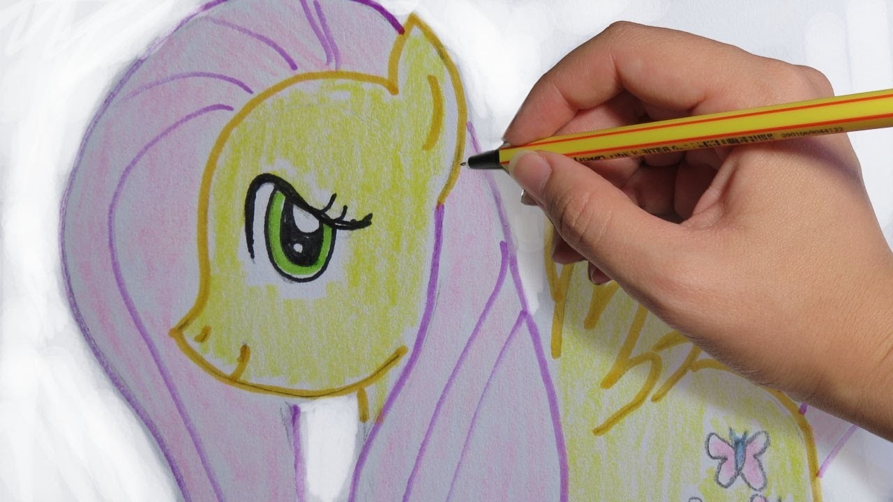 COMO DIBUJAR A FLUTTERSHY DE MY LITTLE PONY: facil paso a paso