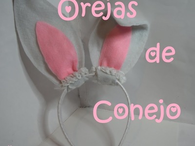 Orejas de Conejo -  Diadema decorada #1- Tutorial - DIY