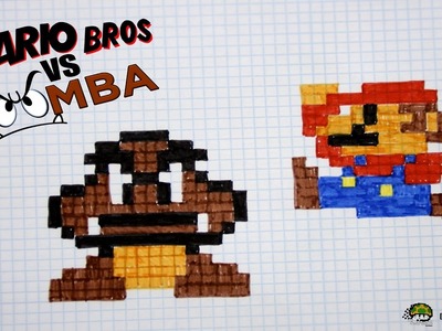Pixel Art Mario Bros | Como Dibujar a Mario Bros | Como Dibujar a Goomba | Speed Art | By: TheNocs