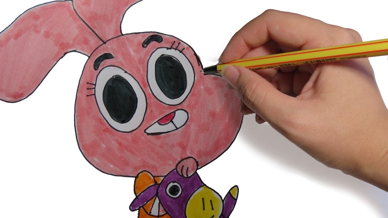 COMO DIBUJAR A ANAIS DE EL INCREIBLE MUNDO DE GUMBALL: paso a paso facil