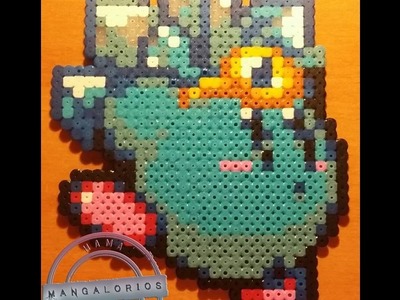 Ice Kirby Hama beads midi