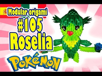 Origami 3d Origami Modular 105 Roselia Pokémon Pokemon