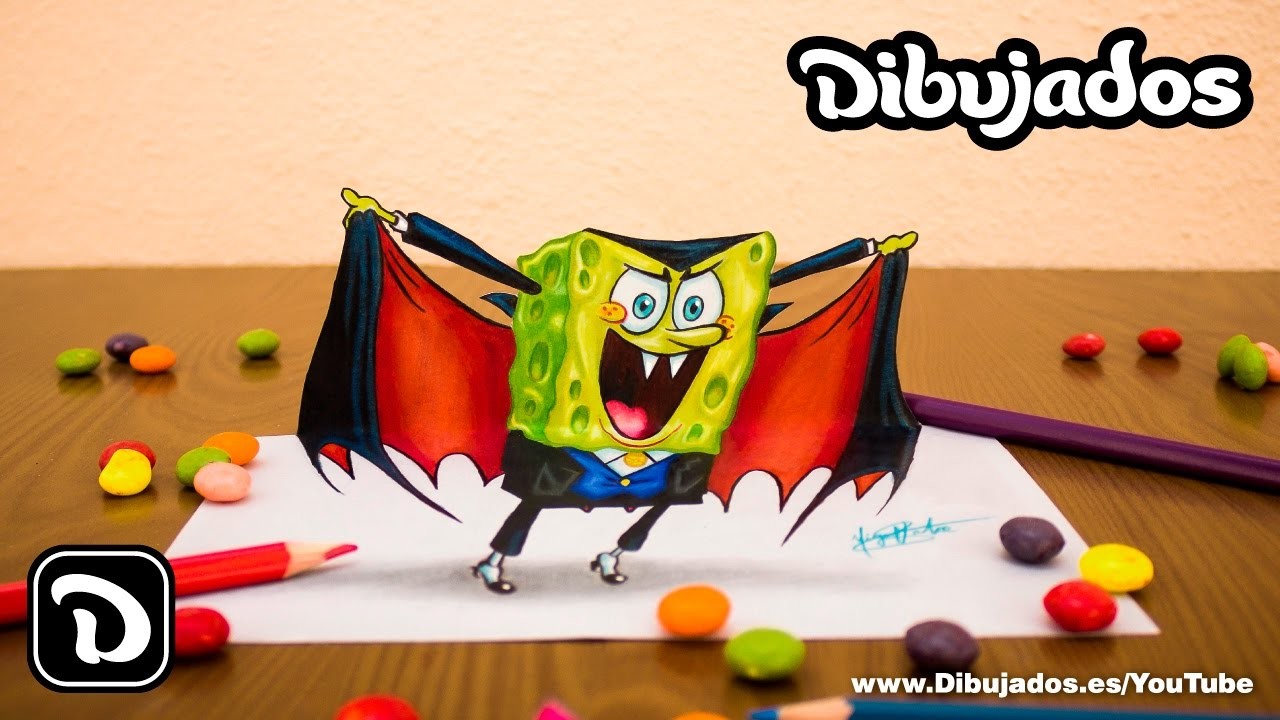 Bob Esponja Dibujo 3D - Dibujados