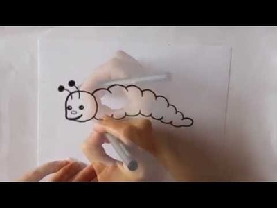 Cómo dibujar una Oruga o Gusano Dibuja Conmigo Dibujos de Insectos