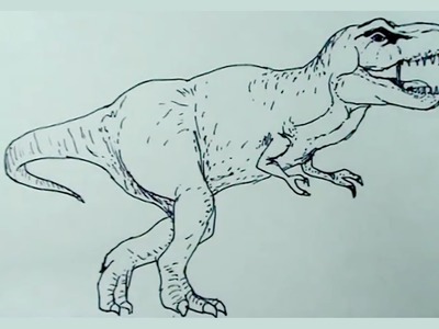Dibujos de dinosaurios fácil 6.8 - Como hacer un tiranosaurio rex